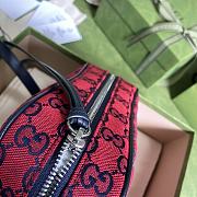 Gucci Red & Blue Diagonal Matelassé GG Canvas Shoulder Bag ‎24cm - 6