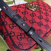 Gucci Red & Blue Diagonal Matelassé GG Canvas Shoulder Bag ‎24cm - 4