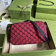 Gucci Red & Blue Diagonal Matelassé GG Canvas Shoulder Bag ‎24cm - 5
