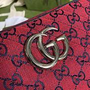 Gucci Red & Blue Diagonal Matelassé GG Canvas Shoulder Bag ‎24cm - 2
