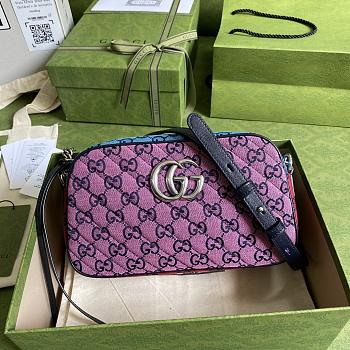 Gucci Diagonal Matelassé GG Multicolour Canvas 447632 Size 24x12x7cm