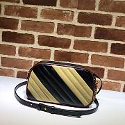 Gucci GG Marmont Small Shoulder Bag Black & Beige 443497 Size 24x12x7cm - 2