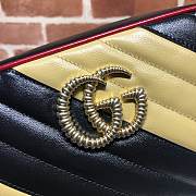 Gucci GG Marmont Small Shoulder Bag Black & Beige 443497 Size 24x12x7cm - 3