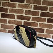 Gucci GG Marmont Small Shoulder Bag Black & Beige 443497 Size 24x12x7cm - 4