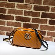 Gucci GG Marmont Small Shoulder Bag Black & Brown 447632 Size 24x12x7cm - 1