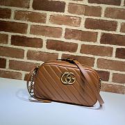 Gucci GG Marmont Small Shoulder Bag Brown 447632 Size 24x12x7cm - 1