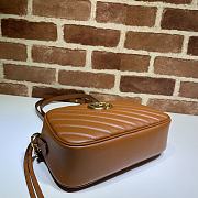 Gucci GG Marmont Small Shoulder Bag Brown 447632 Size 24x12x7cm - 2
