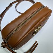 Gucci GG Marmont Small Shoulder Bag Brown 447632 Size 24x12x7cm - 3