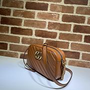 Gucci GG Marmont Small Shoulder Bag Brown 447632 Size 24x12x7cm - 4