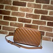 Gucci GG Marmont Small Shoulder Bag Brown 447632 Size 24x12x7cm - 5