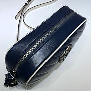 Gucci GG Marmont Small Shoulder Blue & White 447632 Size 24x12x7cm - 2
