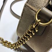 Gucci GG Marmont Small Shoulder In Beige Velvet 447632 Size 24x12x7cm - 2