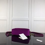 Gucci GG Marmont Small Shoulder In Light Dark Purple Velvet 447632 Size 24cm - 2