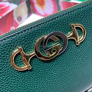 Gucci Zumi Grainy Leather Around Wallet 570661 Size 19x103.5cm - 3