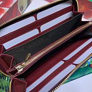 Gucci Zumi Grainy Leather Around Wallet In Bordeaux 570661 Size 19x103.5cm - 3