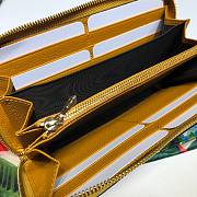 Gucci Zumi Grainy Leather Around Wallet In Yellow 570661 Size 19x103.5cm - 6