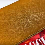 Gucci Zumi Grainy Leather Around Wallet In Yellow 570661 Size 19x103.5cm - 5