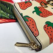 Gucci Zumi Grainy Leather Around Wallet Strawberry 570661 Size 19x103.5cm - 5