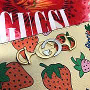 Gucci Zumi Grainy Leather Around Wallet Strawberry 570661 Size 19x103.5cm - 4