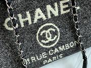 Chanel Deauville Shopping Bag In Black A67001 Size 38cm - 4