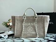 Chanel Deauville Shopping Bag In Grey A67001 Size 38cm - 1