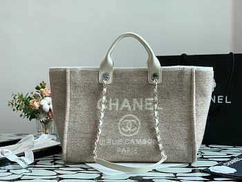 Chanel Deauville Shopping Bag In Grey A67001 Size 38cm