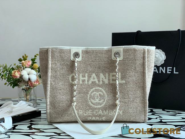Chanel Deauville Shopping Bag In Grey A67001 Size 34cm - 1