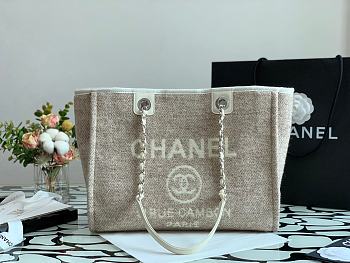 Chanel Deauville Shopping Bag In Grey A67001 Size 34cm