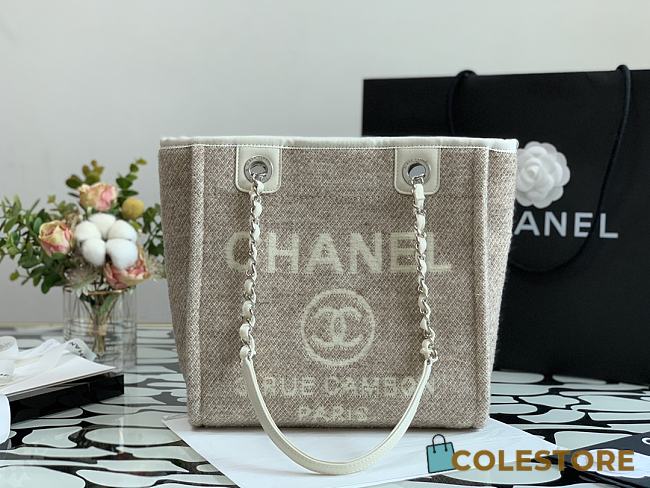Chanel Deauville Shopping Bag In Grey A67001 Size 28cm - 1