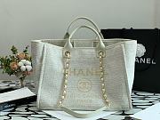 Chanel Deauville Shopping Bag In White A67001 Size 38cm - 1
