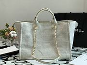 Chanel Deauville Shopping Bag In White A67001 Size 38cm - 4