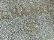 Chanel Deauville Shopping Bag In White A67001 Size 38cm - 5