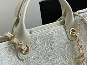Chanel Deauville Shopping Bag In White A67001 Size 38cm - 6