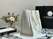 Chanel Deauville Shopping Bag In White A67001 Size 34cm - 6