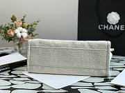 Chanel Deauville Shopping Bag In White A67001 Size 34cm - 5