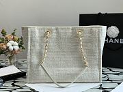 Chanel Deauville Shopping Bag In White A67001 Size 34cm - 4