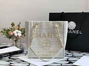 Chanel Deauville Shopping Bag In White A67001 Size 28cm - 1