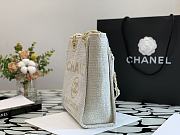 Chanel Deauville Shopping Bag In White A67001 Size 28cm - 6