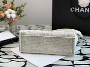 Chanel Deauville Shopping Bag In White A67001 Size 28cm - 5