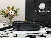 Chanel Aged Calfskin & Gold-tone Metal Handbag Black 17x25x8cm - 5