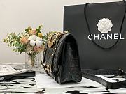 Chanel Aged Calfskin & Gold-tone Metal Handbag Black 17x25x8cm - 4