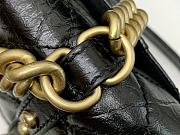 Chanel Aged Calfskin & Gold-tone Metal Handbag Black 17x25x8cm - 2