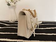 Chanel Aged Calfskin & Gold-tone Metal Handbag White 17x25x8cm  - 4