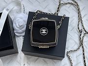 Chanel Runway Compact Powder Minaudiere Resin Plexiglass Box Bag Black  - 1