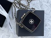 Chanel Runway Compact Powder Minaudiere Resin Plexiglass Box Bag Black  - 3
