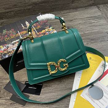 Dolce & Gabbana DG Amore Tote Bag In Green BB667 27cm