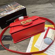 Dolce & Gabbana DG Amore Tote Bag In Red BB667 Size 27x8x18cm - 6