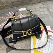 Dolce & Gabbana DG Amore Tote Bag In Black BB667 Size 27x8x18cm - 1