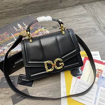 Dolce & Gabbana DG Amore Tote Bag In Black BB667 Size 27x8x18cm