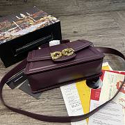 Dolce & Gabbana DG Amore Tote Bag In Wine BB667 Size 27x8x18cm - 6